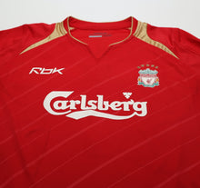 Load image into Gallery viewer, 2005/06 GERRARD #8 Liverpool Vintage Reebok European Home Football Shirt (M)3