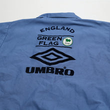 Load image into Gallery viewer, 1998/99 England Vintage Green Flag Umbro Football Training Drill Top (L)9
