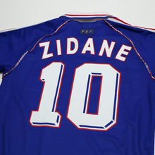 Load image into Gallery viewer, 1998/00 Zidane #10 France Vintage adidas Home Football Shirt (S) World Cup 989