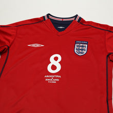 Load image into Gallery viewer, 2002/04 Scholes #8 England Vintage Umbro Away Football Shirt (M) Argentina WC3