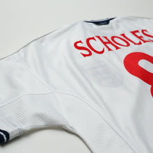 Load image into Gallery viewer, 1999/01 Scholes #8 England Vintage Umbro Home Football Shirt (L) Euro 200011