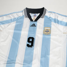 Load image into Gallery viewer, 1998/99 Batistuta #9 Argentina Vintage adidas Home Football Shirt (XL) WC 98