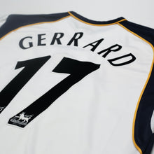 Load image into Gallery viewer, 2001/03 Gerrard #17 Liverpool Vintage Reebok Away Football Shirt (L)9