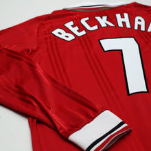 Load image into Gallery viewer, 1999 Beckham #7 Manchester United adidas Icons L/S Treble Football Shirt (L/XL)12