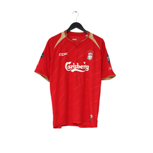 Load image into Gallery viewer, 2005/06 GERRARD #8 Liverpool Vintage Reebok European Home Football Shirt (M)1