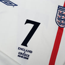 Load image into Gallery viewer, 2001/03 Beckham #7 England Vintage Umbro Home Greece Football Shirt (S) WC 20026