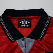 Load image into Gallery viewer, 1990/93 Wright #14 England Vintage Umbro Away Football Shirt (M) US Cup 9313