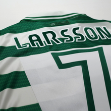 Load image into Gallery viewer, 1997/99 Larsson #7 Celtic Vintage Umbro Home Football Shirt (XL)12