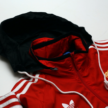 Load image into Gallery viewer, 1980s Style Manchester United Vintage Retro adidas Originals Hooded Jacket (M)9