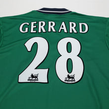 Load image into Gallery viewer, 1999/00 Gerrard #28 Liverpool Vintage Reebok Away Football Shirt (S/M) 34/368