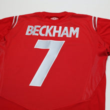 Load image into Gallery viewer, 2004/06 Beckham #7 England Vintage Umbro Away Football Shirt (M) EURO 20046
