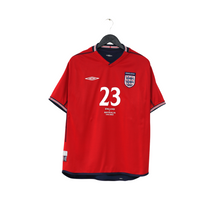 Load image into Gallery viewer, 2002/04 Rooney #23 England Vintage Umbro Away Debut Football Shirt (M) Australia0