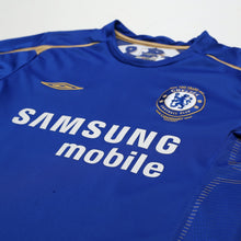 Load image into Gallery viewer, 2005/06 Drogba #15 Chelsea Vintage Umbro Centenary UCL Home Football Shirt (M)4