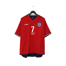 Load image into Gallery viewer, 2002/04 Beckham #7 England Vintage Umbro Away Football Shirt (M) Argentina WC0