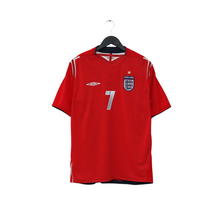 Load image into Gallery viewer, 2004/06 Beckham #7 England Vintage Umbro Away Football Shirt (L) EURO 20041