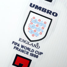 Load image into Gallery viewer, 1997/99 Beckham #7 England Vintage Umbro Home Football Shirt (L/XL) WC 19988