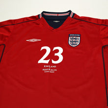 Load image into Gallery viewer, 2002/04 Rooney #23 England Vintage Umbro Away Debut Football Shirt (M) Australia2