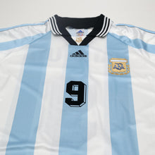 Load image into Gallery viewer, 1998/99 Batistuta #9 Argentina Vintage adidas Home Football Shirt (XL) WC 98