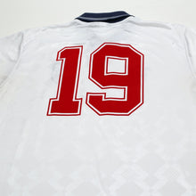 Load image into Gallery viewer, 1990/92 Gascoigne #19 England Retro Umbro Home Football Shirt (L) Italia 908