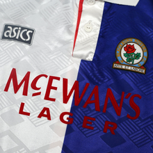 Load image into Gallery viewer, 1992/94 Shearer #9 Blackburn Rovers Vintage Asics Home Football Shirt (L/XL)