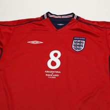 Load image into Gallery viewer, 2002/04 Scholes #8 England Vintage Umbro Away Football Shirt (L) Argentina WC2