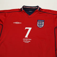Load image into Gallery viewer, 2002/04 Beckham #7 England Vintage Umbro Away Football Shirt (M) Argentina WC2