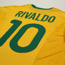 Load image into Gallery viewer, 2000/02 Rivaldo #10 Brazil Vintage Nike Home Football Shirt (M)11