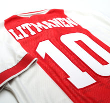 Load image into Gallery viewer, 1998/99 LITMANEN #10 Ajax Vintage Umbro Home Football Shirt (M) Finland