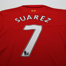 Load image into Gallery viewer, 2012/13 Suarez #7 Liverpool Vintage Warrior Home Football Shirt (L)9
