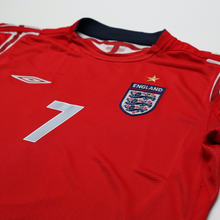 Load image into Gallery viewer, 2004/06 Beckham #7 England Vintage Umbro Away Football Shirt (L) EURO 20044