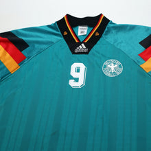 Load image into Gallery viewer, 1992/94 Voller #9 Germany Vintage adidas Away Football Shirt (L) EURO 922