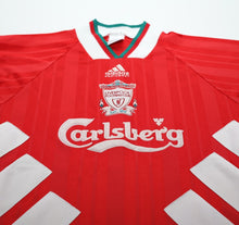 Load image into Gallery viewer, 1993/95 RUSH #9 Liverpool Vintage adidas Equipment Home Football Shirt (M)