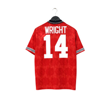 Load image into Gallery viewer, 1990/93 Wright #14 England Vintage Umbro Away Football Shirt (M) US Cup 930