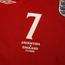 Load image into Gallery viewer, 2002/04 Beckham #7 England Vintage Umbro Away Football Shirt (M) Argentina WC7