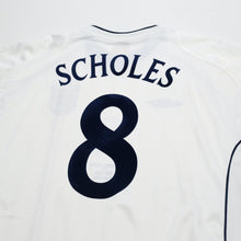 Load image into Gallery viewer, 2001/03 Scholes #8 England Vintage Umbro Home Football Shirt XXL Brazil 2002 WC10