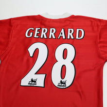 Load image into Gallery viewer, 1998/00 Gerrard #28 Liverpool Vintage Reebok Home Football Shirt (S) 34/368