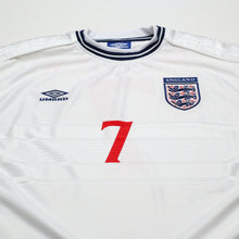 Load image into Gallery viewer, 1999/01 Beckham #7 England Vintage Umbro Home Football Shirt (XL/XXL) Euro 20003