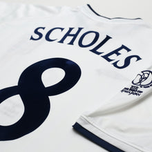 Load image into Gallery viewer, 2001/03 Scholes #8 England Vintage Umbro Home Football Shirt (XL) Brazil 2002 WC14