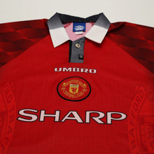 Load image into Gallery viewer, 1996/98 Cantona #7 Manchester United Vintage Umbro Home Football Shirt (S)3