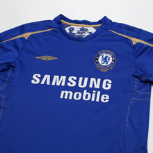 Load image into Gallery viewer, 2005/06 Drogba #15 Chelsea Vintage Umbro Centenary UCL Home Football Shirt (M)2