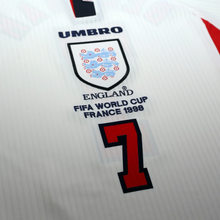 Load image into Gallery viewer, 1997/99 Beckham #7 England Vintage Umbro Home Football Shirt (L/XL) WC 19985