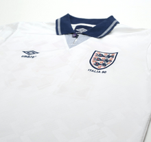 Load image into Gallery viewer, 1990/92 GASCOIGNE #19 England Retro Umbro Home Football Shirt (M) Italia 904