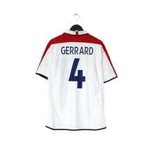 Load image into Gallery viewer, 2003/05 Gerrard #4 England Vintage Umbro Home Football Shirt (L) EURO 20040