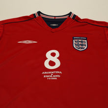 Load image into Gallery viewer, 2002/04 Scholes #8 England Vintage Umbro Away Football Shirt (XXL) Argentina WC3