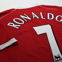Load image into Gallery viewer, 2006/07 Ronaldo #7 Manchester United Vintage Nike Home Football Shirt (L)13