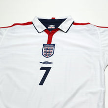 Load image into Gallery viewer, 2003/05 Beckham #7 England Vintage Umbro Home Football Shirt (L) EURO 20042
