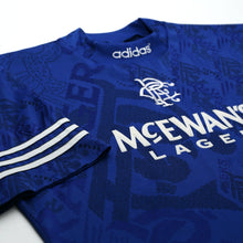 Load image into Gallery viewer, 1995/96 Gascoigne #8 Rangers Vintage adidas Home Football Shirt (L)6