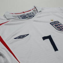 Load image into Gallery viewer, 2005/07 Beckham #7 England Vintage Umbro Home Football Shirt (XL) World Cup 2006