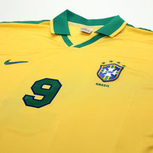 Load image into Gallery viewer, 1997/98 Ronaldo #9 Brazil Vintage Nike Home Football Shirt (XL) Le Tournoi4