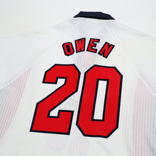 Load image into Gallery viewer, 1997/99 Owen #20 England Vintage Umbro Home Football Shirt (M/L) WC 19989